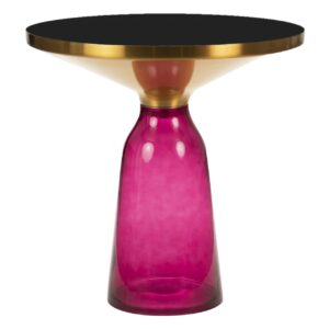 MESA AUXILIAR INOX / CRISTAL 50x50x53 CM