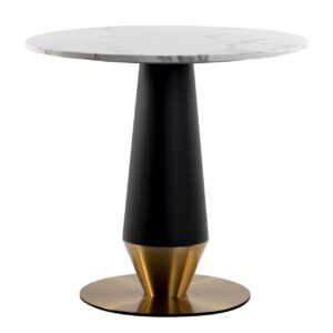 MESA COMEDOR INOX / MARMOL BRAMPTON 80x80x75 CM