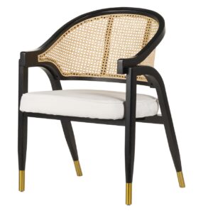 BUTACA RATTAN MADERA BLANCO TAIZU 62x62x87 CM