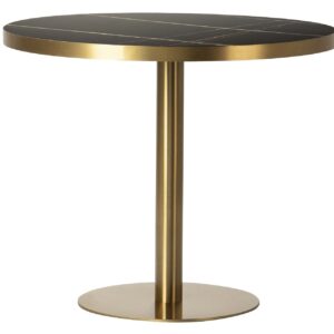 MESA COMEDOR INOX. PIEDRA LODI 90x90x75 CM