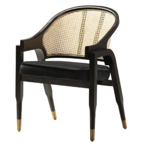 BUTACA RATTAN MADERA NEGRO TAIZU 62x62x87 CM
