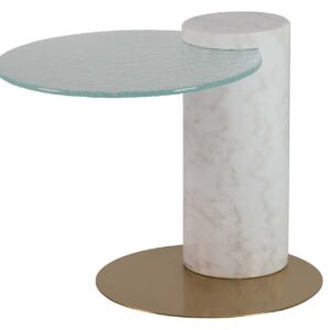 MESITA AUX. MARMOL ACERO INOX. TUCSON 45x45x45 CM