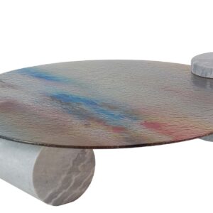 MESITA CENTRO MARMOL INOX. TUCSON 100x100x47 CM