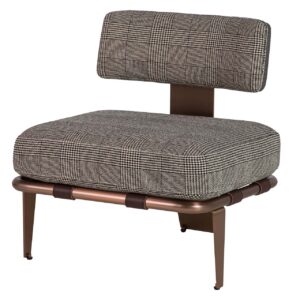 SILLON CUERO ACERO INOXIDABLE BOISE 65x65x72 CM