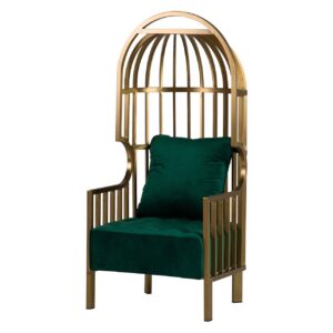 SILLON ACERO INOX. VELVET CHARLESTON 68x68x150 CM