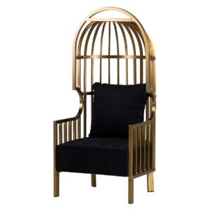 SILLON ACERO INOX. VELVET CHARLESTON 68x68x150 CM