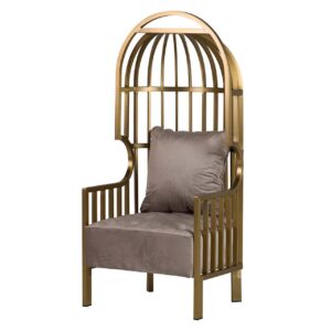 SILLON ACERO INOX. VELVET CHARLESTON 68x68x150 CM