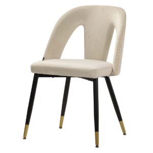 SILLA VELVET BLANCO STOWE 49x54x78 CM