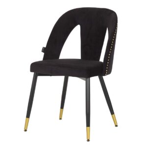 SILLA VELVET NEGRO STOWE 49x54x78 CM