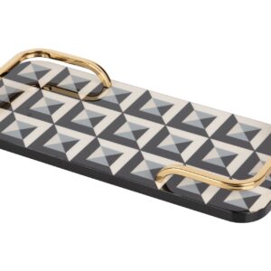 BANDEJA MDF / ACERO INOXIDABLE 45x20x7 CM