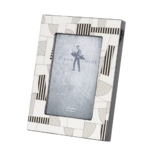 PORTAFOTOS MDF NEGRO BLANCO 10x15 CM