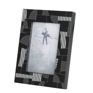 PORTAFOTOS MDF NEGRO GRIS 10x15 CM