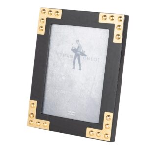 PORTAFOTOS MDF / METAL NEGRO DORADO 15x20 CM