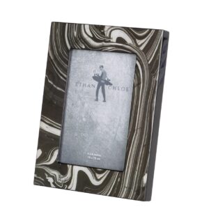 PORTAFOTOS MDF NEGRO BLANCO ABSTRACTO 10x15 CM