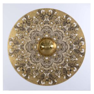 CUADRO ECLIPSE DORADO 180x22x180 CM