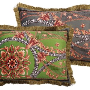 COJIN VELVET RELLENO PLUMAS CON FLECOS 60x13x45 CM