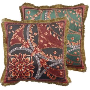 COJIN VELVET RELLENO PLUMAS CON FLECOS 60x13x60 CM