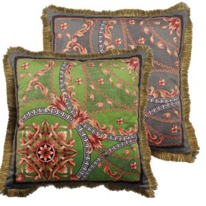 COJIN VELVET RELLENO PLUMAS CON FLECOS 60x13x60 CM