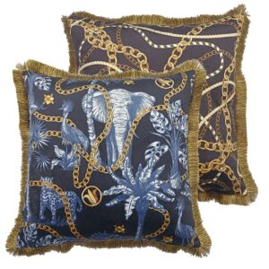 COJIN VELVET RELLENO PLUMAS CON FLECOS 60x13x60 CM