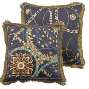 COJIN VELVET RELLENO PLUMAS CON FLECOS 60x13x60 CM