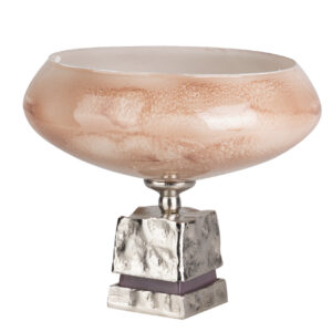 CENTRO DE MESA CRISTAL ALUMINIO 36x36x31 CM