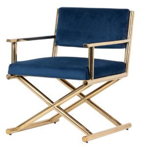 BUTACA ACERO INOXIDABLE/VELVET KERAVA 67x70x86 CM