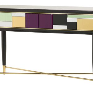 CONSOLA ESPEJO MADERA PONDER 120x42x76 CM