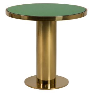 MESA COMEDOR ACERO INOXIDABLE DORADO 80x80x75 CM