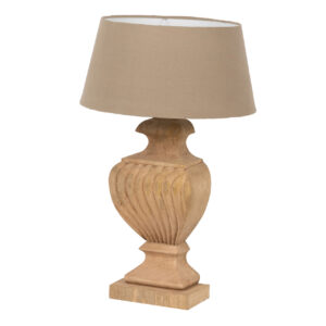 LAMPARA DE SOBREMESA MADERA SIKAR 51x51x81 CM