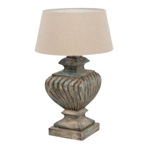 LAMPARA DE SOBREMESA MADERA LADNU 44x44x72 CM