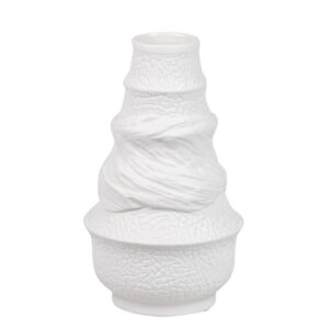 JARRON CERAMICA BLANCO ITACA 35x14x39 CM