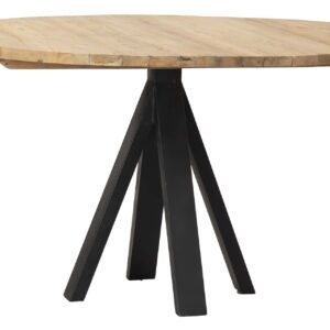 MESA COMEDOR MADERA NATURAL 130x130x75 CM