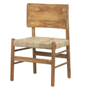 SILLA TECA NATURAL 55x50x85 CM