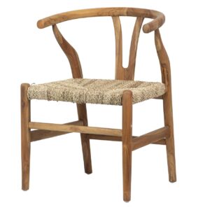 SILLA TECA NATURAL 55x55x80 CM