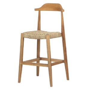 TABURETE BAR TECA NATURAL 50x50x110 CM