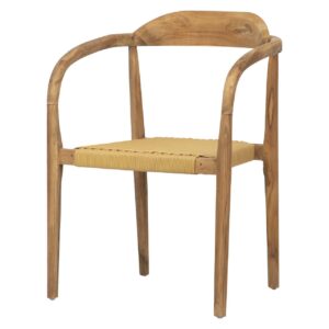 SILLA TECA NATURAL 60x60x85 CM