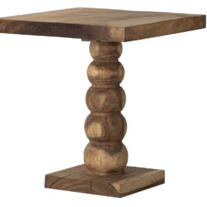 MESA AUXILIAR MADERA MANGO NATURAL 70x70x76 CM