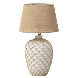 LAMPARA DE SOBREMESA CERAMICA CUERDA 40x40x70 CM