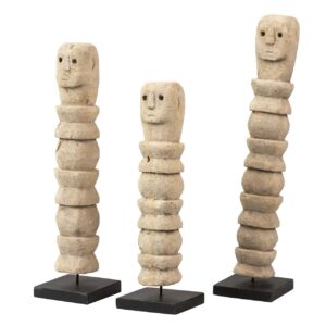 SET 3 FIGURAS DECORATIVAS 7x7x35 7x7x40 7x7x45 CM