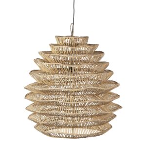 LAMPARA TECHO MIMBRE NATURAL 60x60x70 CM