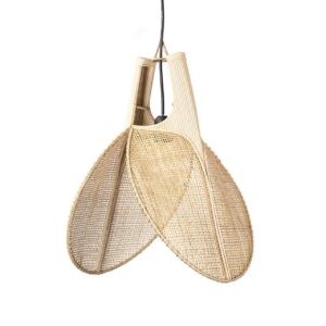 LAMPARA TECHO MIMBRE NATURAL 60x60x40 CM