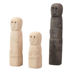 SET 3 FIGURAS DECORATIVAS 5x5x28 5x5x21 5x5x16 CM