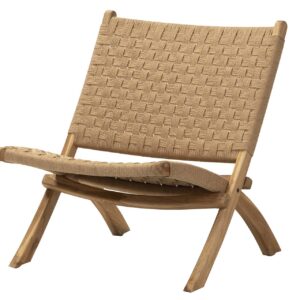 SILLON MADERA TECA NATURAL 66x77x77 CM
