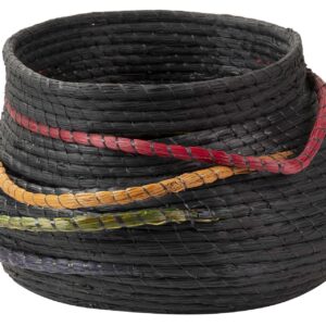 CESTO FIBRA NATURAL NEGRO 48x48x36 CM