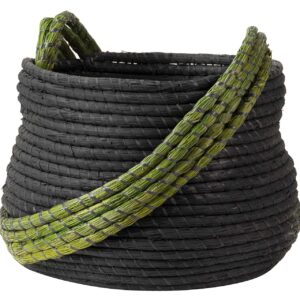 CESTO FIBRA NATURAL NEGRO 51x51x34 CM