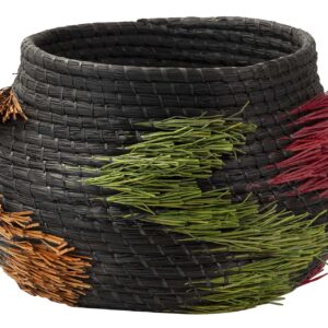 CESTO FIBRA NATURAL NEGRO 56x56x36 CM