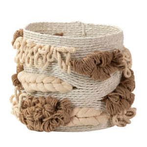 CESTO ALGODON ALGA NATURAL 38x38x32 CM