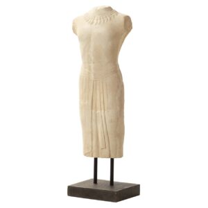 FIGURA TORSO HOMBRE TERRACOTA BLANCO 40x35x130 CM