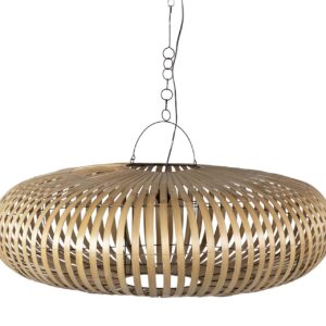 LAMPARA TECHO BAMBU NATURAL 120x120x40 CM