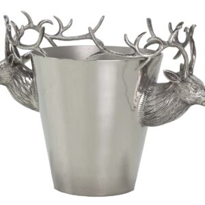 CHAMPANERA CIERVO ALUMINIO PLATEADO 50x24x30 CM